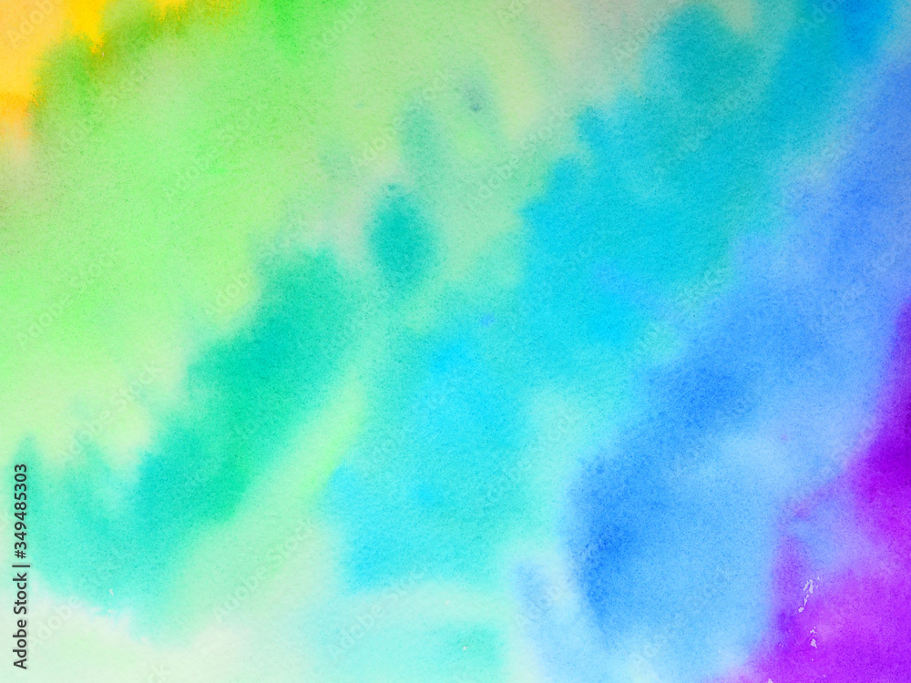 blurry watercolor paint of different colors as a background and texture