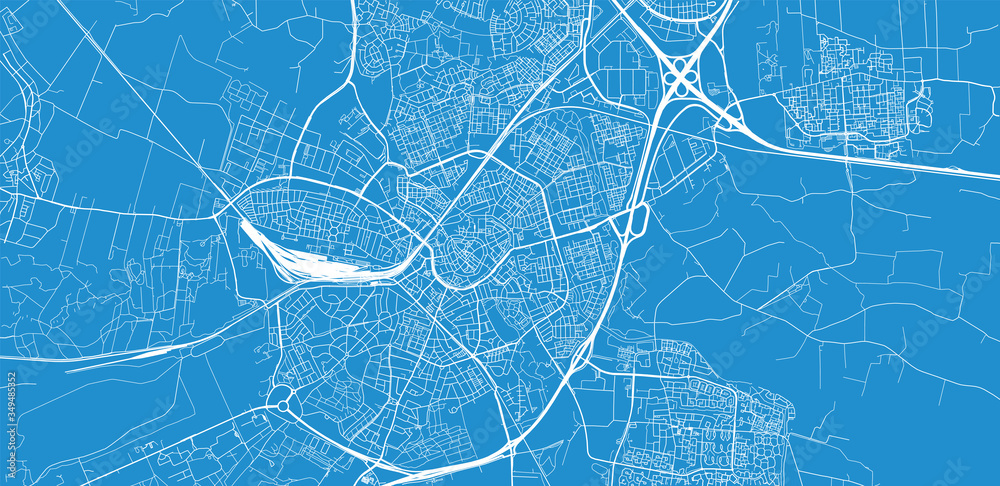 Naklejka premium Urban vector city map of Amersfoort, The Netherlands