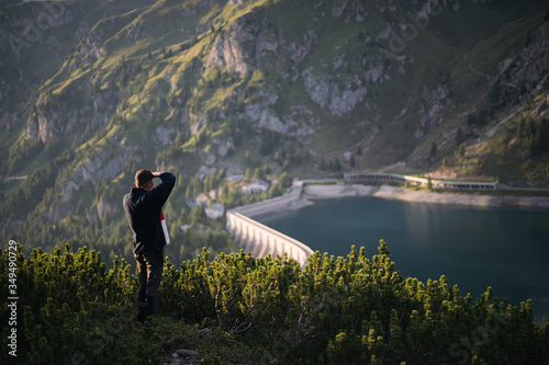 Photographer shooting in dolomites