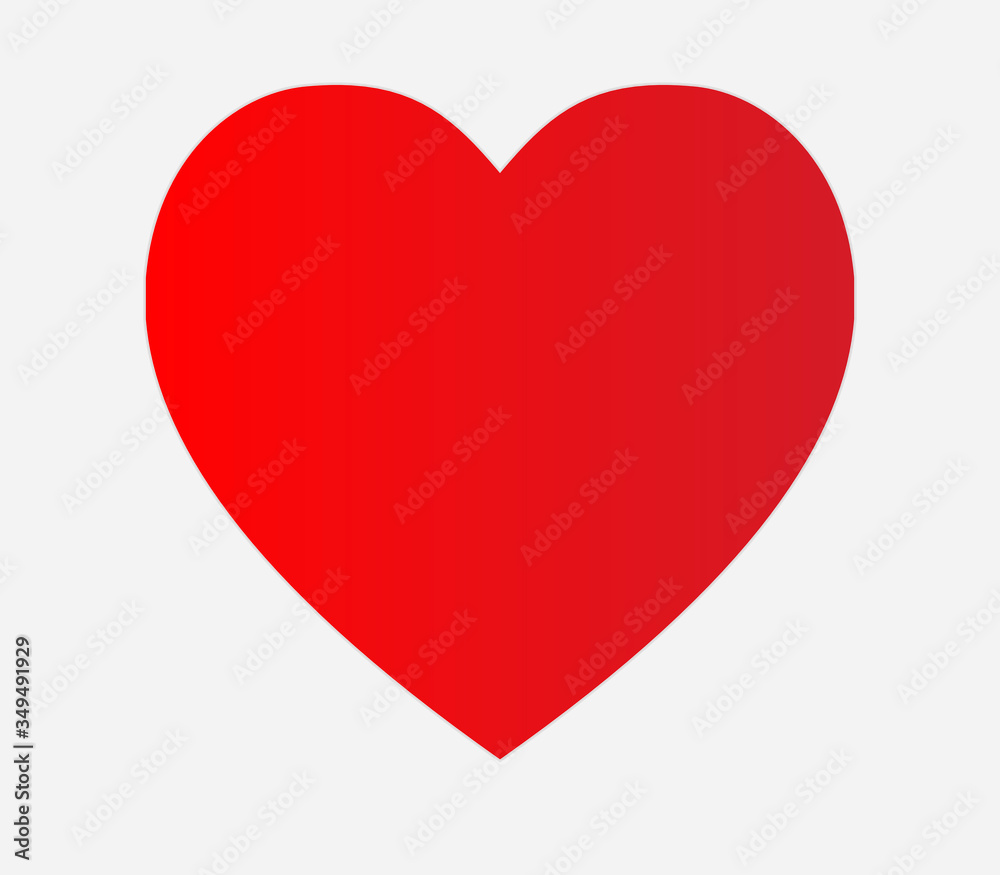 red heart on white background red heart on white background