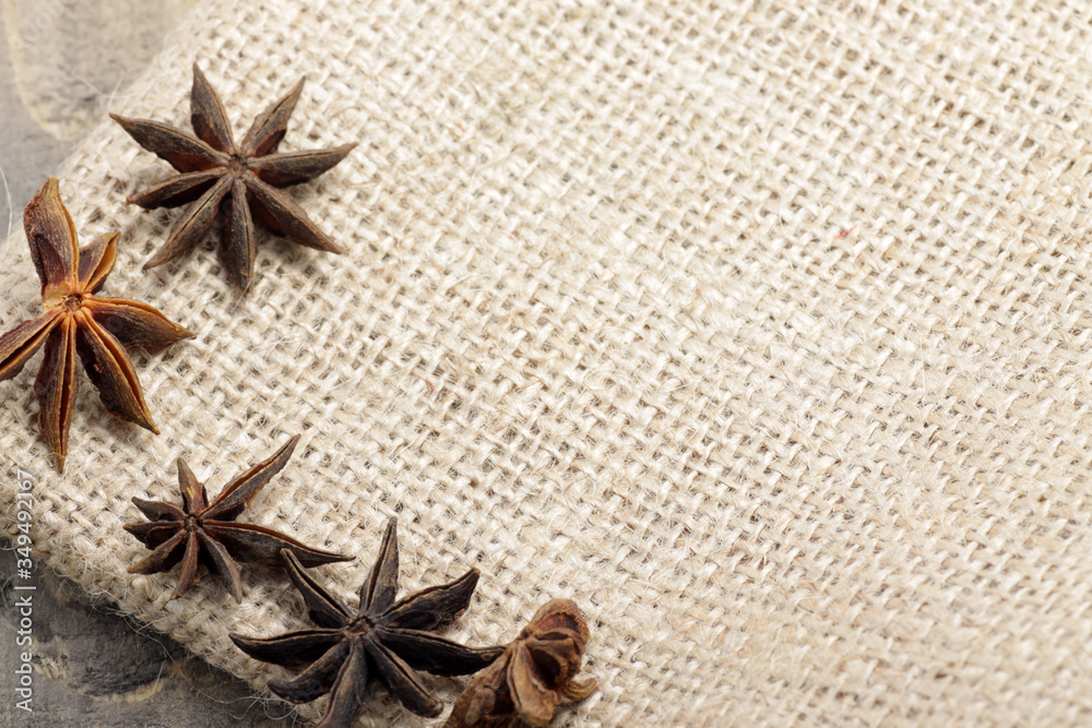 Close up shoot of star anise or Illicium verum is a medium-sized evergreen tree native to northeast Vietnam and southwest China Close up shoot of star anise or Illicium verum is a medium-sized evergreen tree native to northeast Vietnam and southwest China