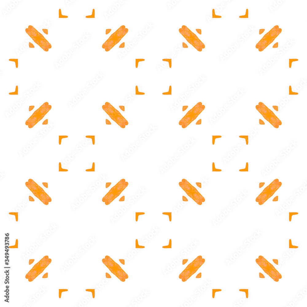Organic tile. Orange delicate boho chic summer Organic tile. Orange delicate boho chic summer