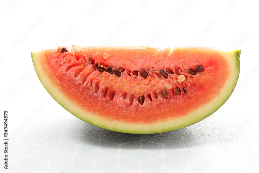 fresh watermelon slice on white background fresh watermelon slice on white background