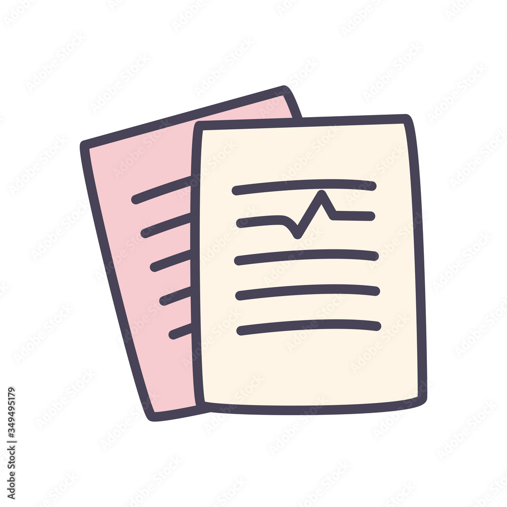 Pulse document fill style icon vector design Pulse document fill style icon vector design