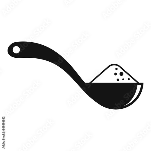 Fresh sugar in spoon icon. Simple illustration of fresh sugar in spoon vector icon for web design isolated on white background