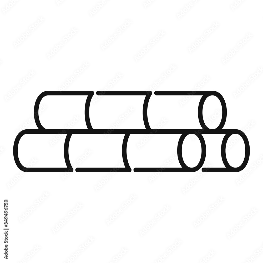 Sugar roll icon. Outline sugar roll vector icon for web design isolated on white background Sugar roll icon. Outline sugar roll vector icon for web design isolated on white background