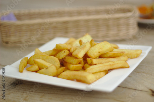 french fires on a plate