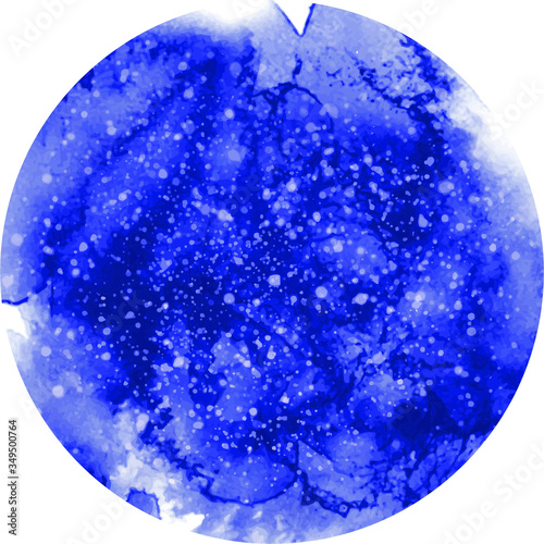 Circle watercolor vector. galaxy, stars, universe. milkyway