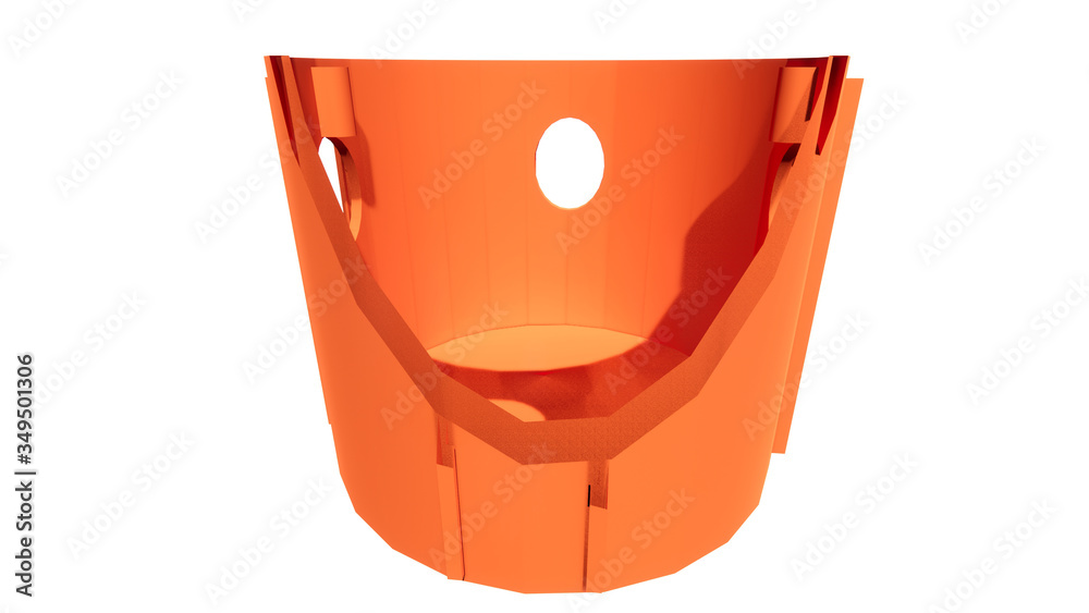 Flush-mounted electrical box Illustration in 3D - 5