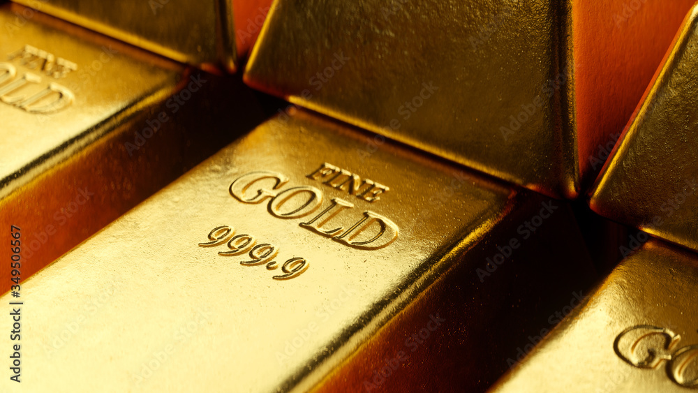 Gold bars and Financial concept,3d rendering,conceptual image. Gold bars and Financial concept,3d rendering,conceptual image.