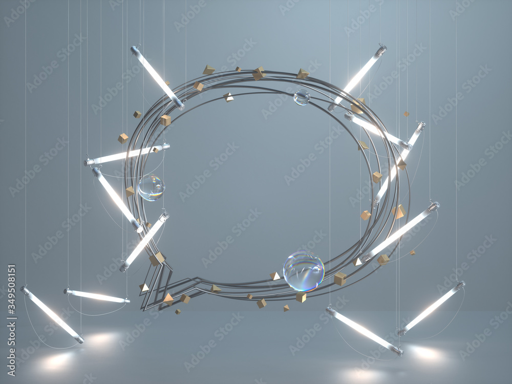 Speech bubble frame with fluorescent lamps. Speech bubble frame with fluorescent lamps.