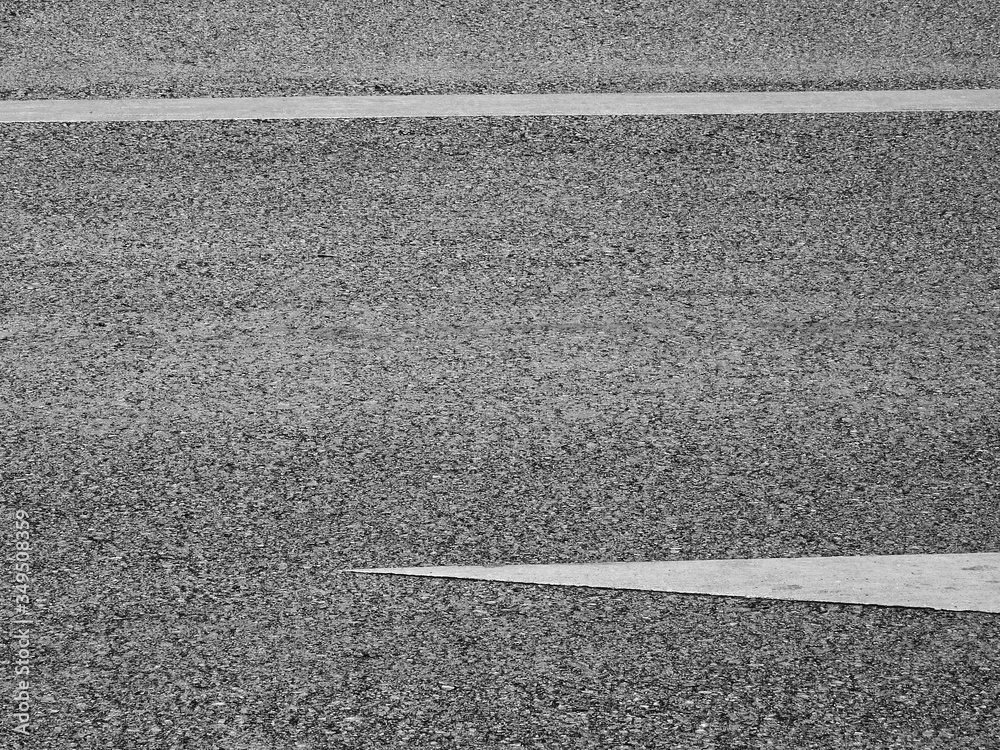asphalt road with white line