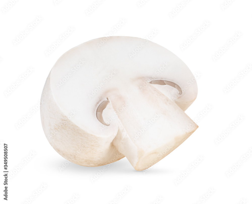 Fresh champignon mushrooms on white background Fresh champignon mushrooms on white background