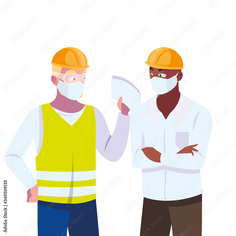 engineer and operator using mask engineer and operator using mask