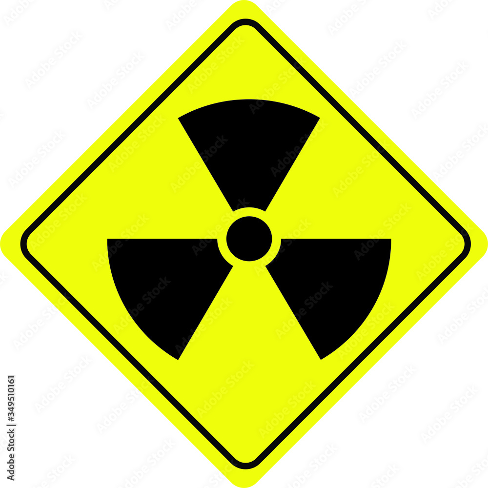 Danger radiation warning sign vector Danger radiation warning sign vector