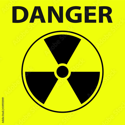 Danger Radiation warning sign vector illustration