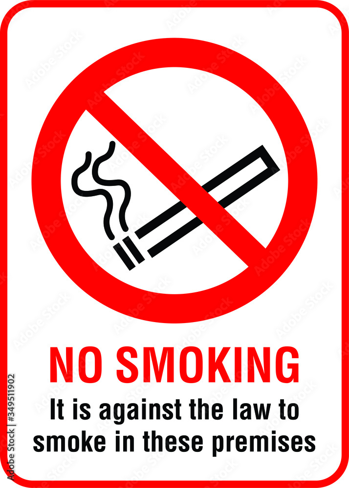 No smoking do not smoke vector sign No smoking do not smoke vector sign