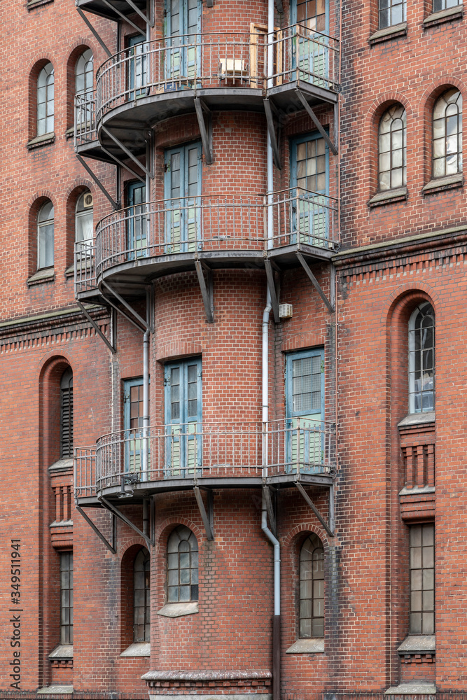 Naklejka premium Speicherstadt in Hamburg, Deutschland