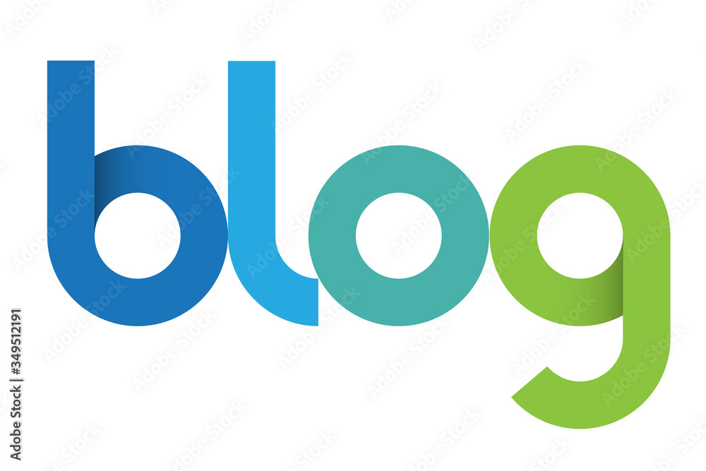 BLOG colorful vector geometric type banner