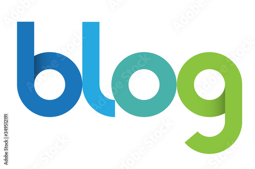 BLOG colorful vector geometric type banner