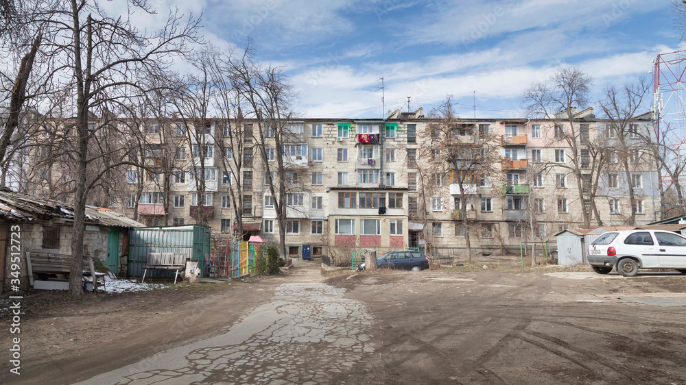 A typical soviet five-storey house of the 1960s.