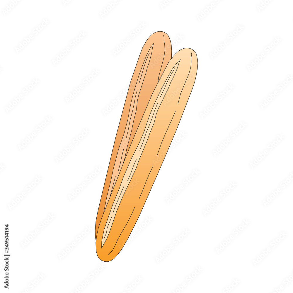 Bread, bakery icon, sliced fresh wheat bread isolated on white background in EPS10 Bread, bakery icon, sliced fresh wheat bread isolated on white background in EPS10