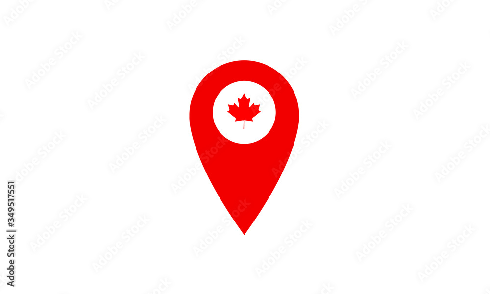 Canada Location pin map navigation label symbol Stock Vector Adobe Stock