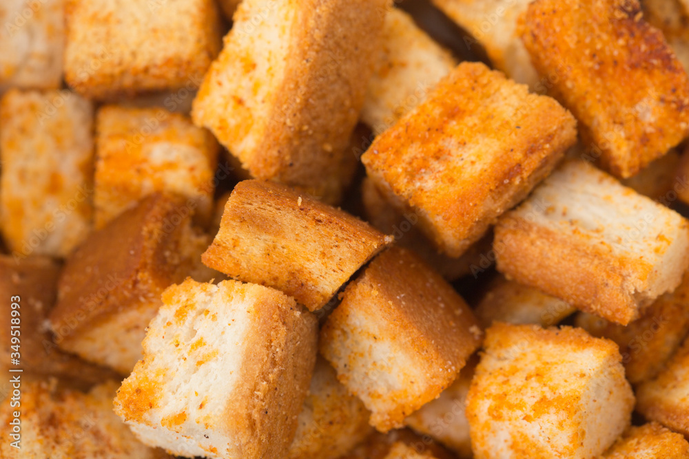 Great background of crusty white bread croutons. Great background of crusty white bread croutons.