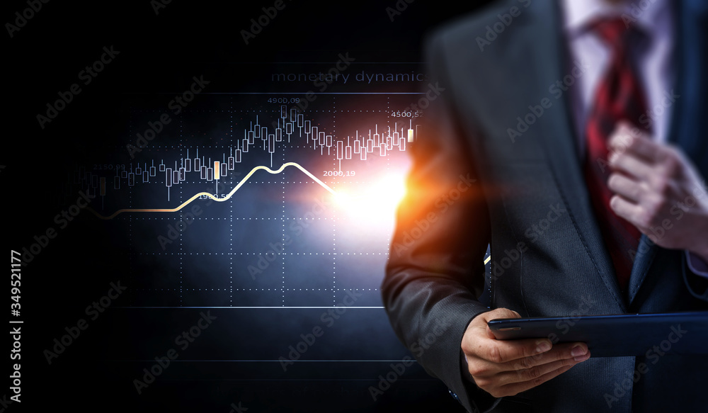 Business rythm background . Mixed media Business rythm background . Mixed media