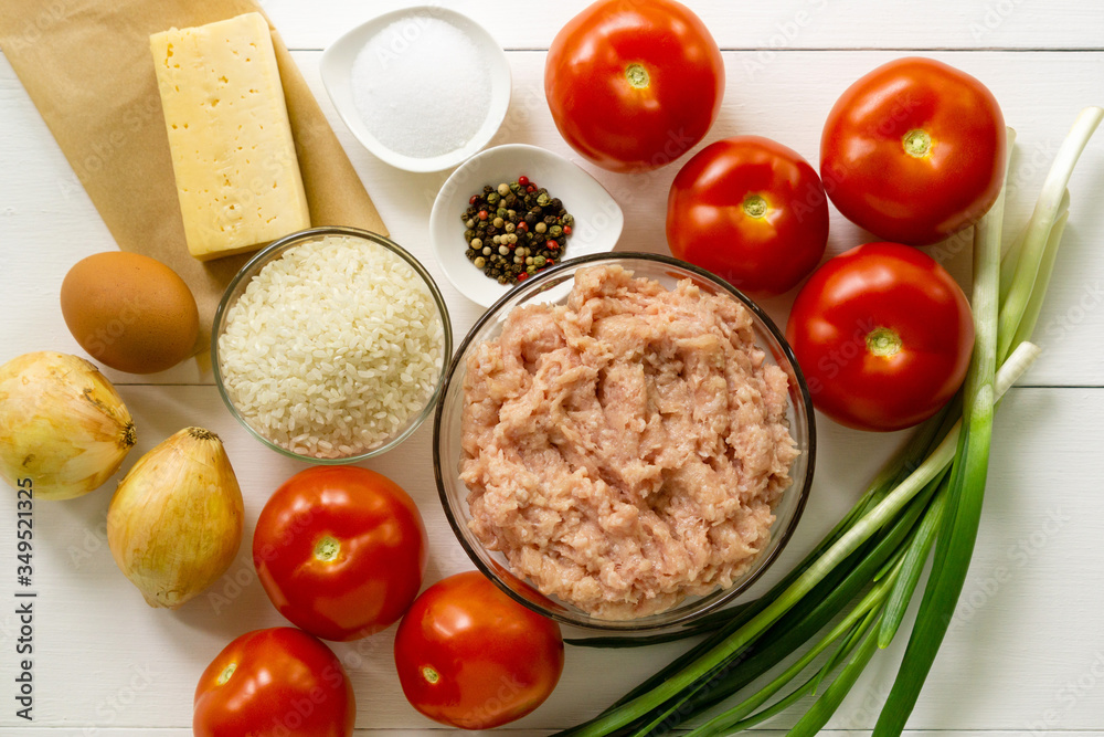 Step by step recipe of stuffed tomatoes. Ingredients for cooking Step by step recipe of stuffed tomatoes. Ingredients for cooking