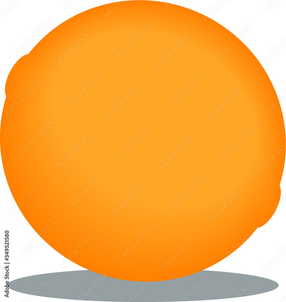 Orange fruit vector icon