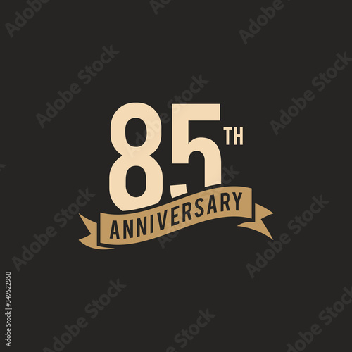 85th Years Anniversary Celebration Icon Vector Logo Design Template photo