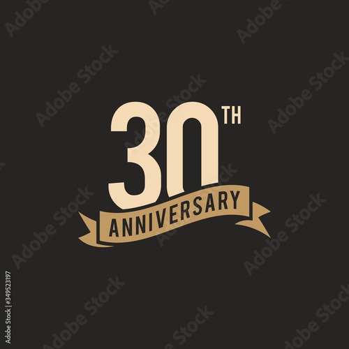 30th Years Anniversary Celebration Icon Vector Logo Design Template