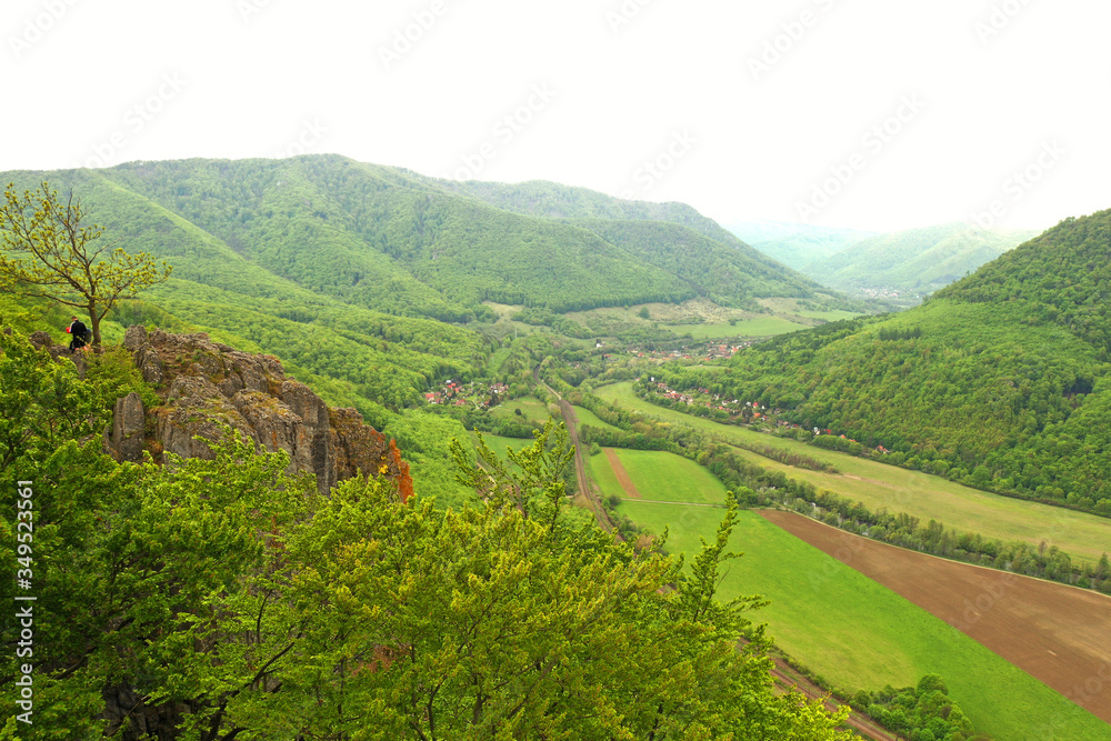 Aerial view of Janosikovu bastu in the Velka Lodina area in Slovakia