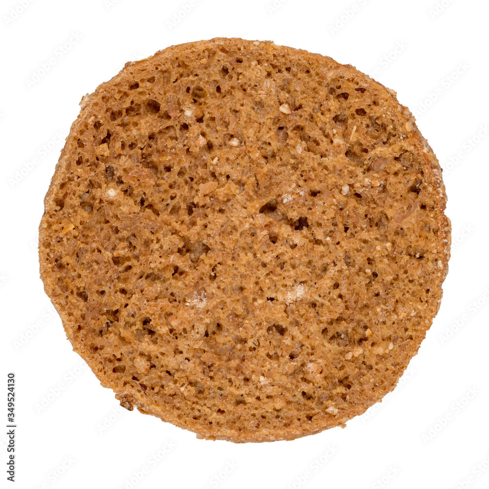 Slice of round rye bread Slice of round rye bread