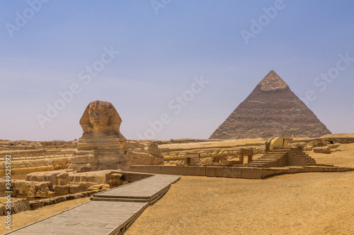 sphinx and pyramid