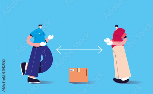 the courier service leaves the package at a safe distance