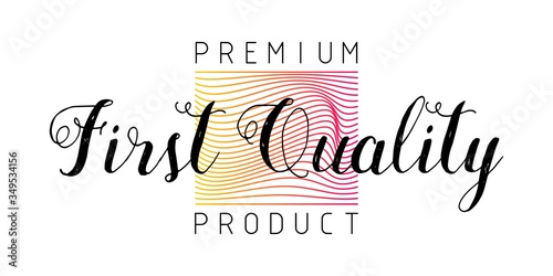 First Quality Premium Product New Arrival Tag Quality Production Badges, clothing tags, elegant line design photo