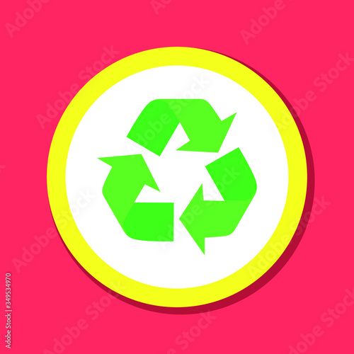 recycling symbol on a white background