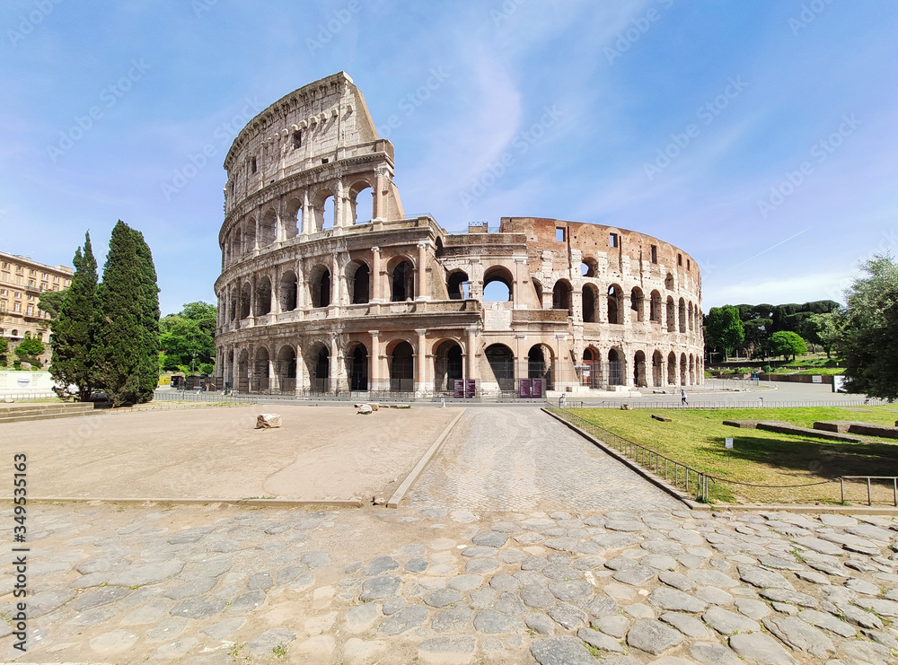 Coliseum in Rome without people