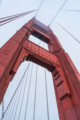 Golden gate bridge ,looking up,San Francisco,California,usa...