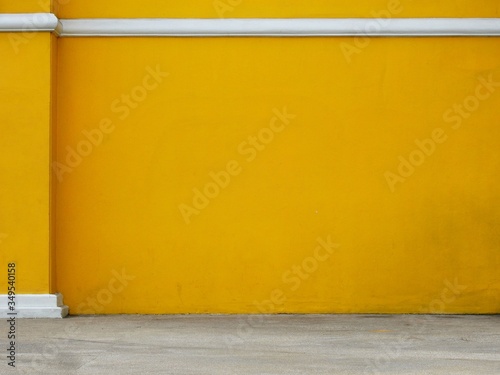aged street yellow wall background