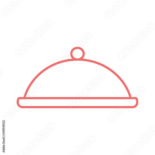 Food platter line style icon vector design