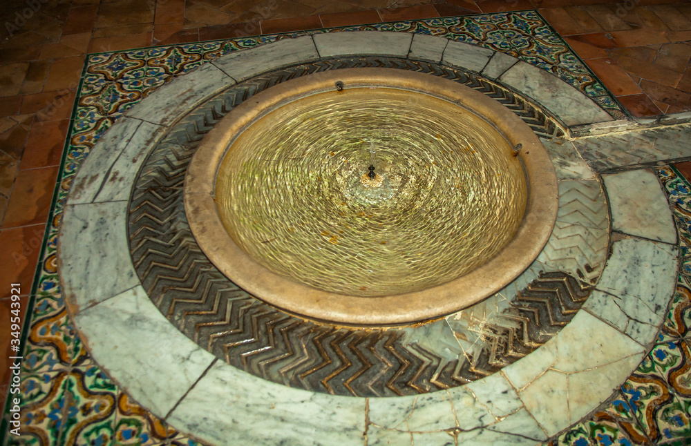 Fountain in marble