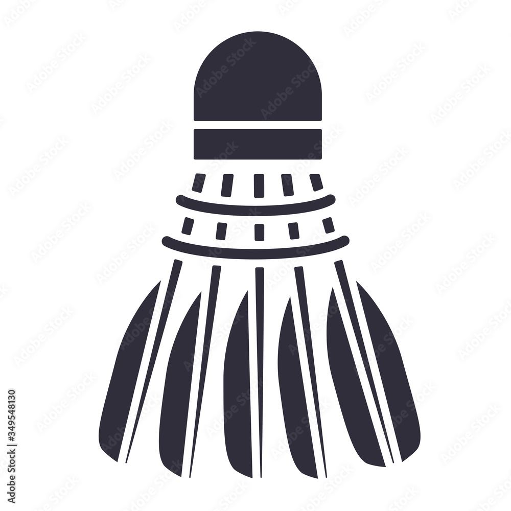 Vector illustration: shuttlecock icon. Sign or Symbol. Vector illustration: shuttlecock icon. Sign or Symbol.