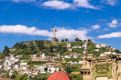 Sculpture of the Virgin in Panecillo Quito Ecuador South America photo