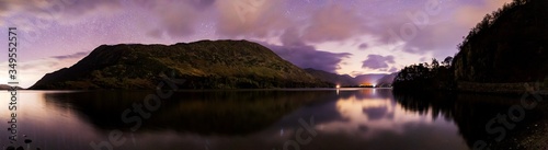 A panoramic view of Ullswater in the lake distcict