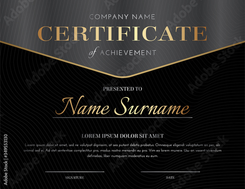 Black Gold Elegant Luxury Certificate