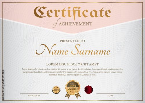 Feminine Certificate Diploma in Rose Gold