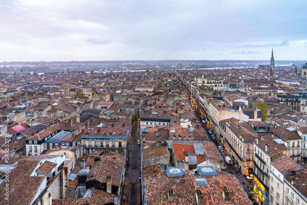Obraz premium Cathedrale Saint Andre and Pey Berland Tower in Bordeaux, France